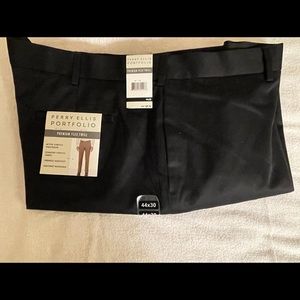 New Mens Black Slacks 44x30